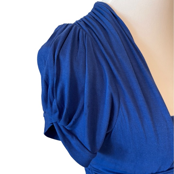 🎁 BCBGMAXAZRIA Blue Stretch Dress XS - Picture 4 of 8